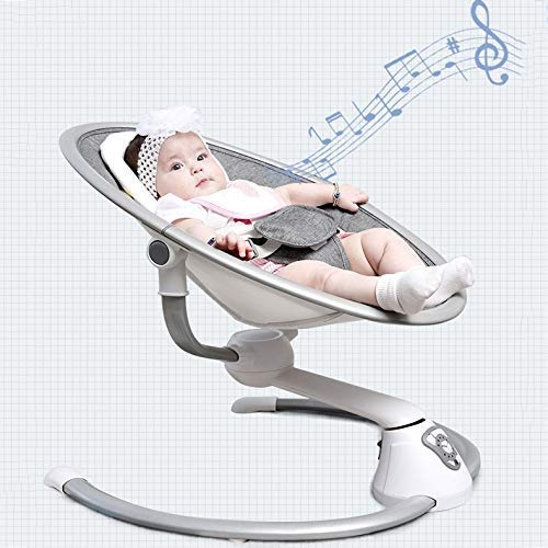 Yankuoo Bebé Silla de oscilación eléctrica, multifuncional reclinables giratoria automática de la silla de oscilación con la música de Bluetooth, Baby Shaker Confortando