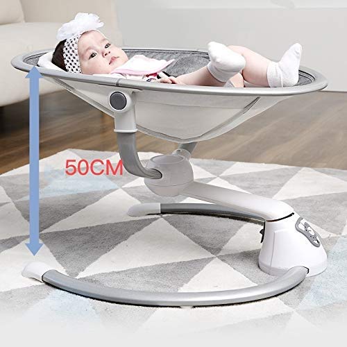 Yankuoo Bebé Silla de oscilación eléctrica, multifuncional reclinables giratoria automática de la silla de oscilación con la música de Bluetooth, Baby Shaker Confortando