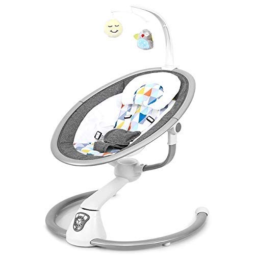 Yankuoo Bebé Silla de oscilación eléctrica, multifuncional reclinables giratoria automática de la silla de oscilación con la música de Bluetooth, Baby Shaker Confortando