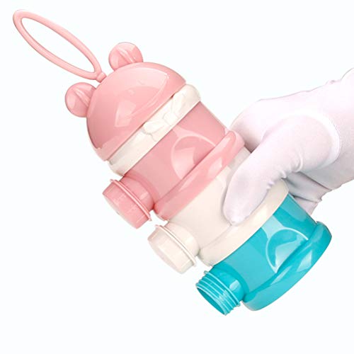 YeahiBaby Dispensador de Formula Apilable Dispensador de Leche en Polvo y Almacenamiento de Contenedores de Leche en Polvo Forma de Rana