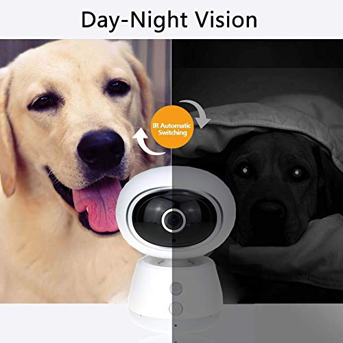 Yelomin - Cámara de seguridad inalámbrica para interiores (1080p, WiFi, HD, con visión nocturna, detección de movimiento, vigilancia en el hogar, monitor de audio de 2 vías para bebé/anciano/mascota