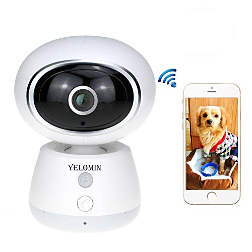 Yelomin - Cámara de seguridad inalámbrica para interiores (1080p, WiFi, HD, con visión nocturna, detección de movimiento, vigilancia en el hogar, monitor de audio de 2 vías para bebé/anciano/mascota