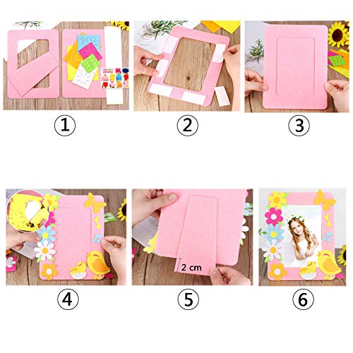 Yuccer Kit de Manualidades para Niños, 6 PCS Marcos de Fotos Niños de Bricolaje Juegos de Manualidades Infantiles