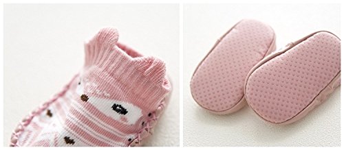 Z-Chen Pack de 3 Pares Zapatillas para Bebé con Suela Antideslizante, Amarillo + Rosa + Azul, 12-18 Meses