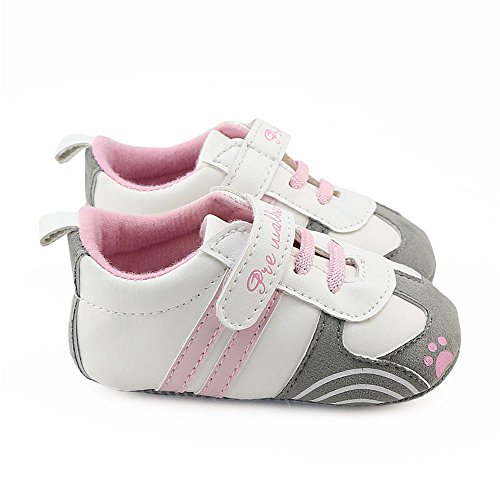 Zapatillas de Deporte Bebé, LANSKIRT Recién Nacido Prewalker Zapatos de Suela Blanda Antideslizante Zapatos con Velcro Zapatos de Cuna