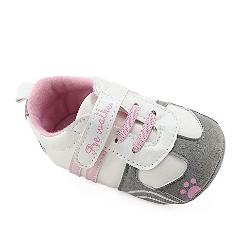 Zapatillas de Deporte Bebé, LANSKIRT Recién Nacido Prewalker Zapatos de Suela Blanda Antideslizante Zapatos con Velcro Zapatos de Cuna