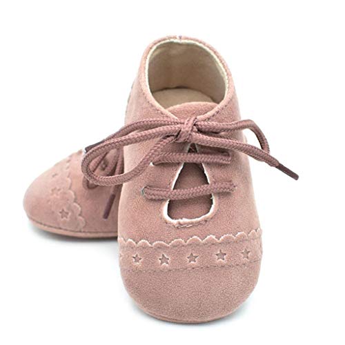 Zapatos Bebé Niña 2019 SHOBDW Zapatos Bebé Niño Verano Suela Suave Antideslizante Zapatillas Ata para Arriba Zapatos Bajos Linda Zapatos Bebé Recién Nacida Zapatos Bebe Primeros Pasos(Rosa,0~6)