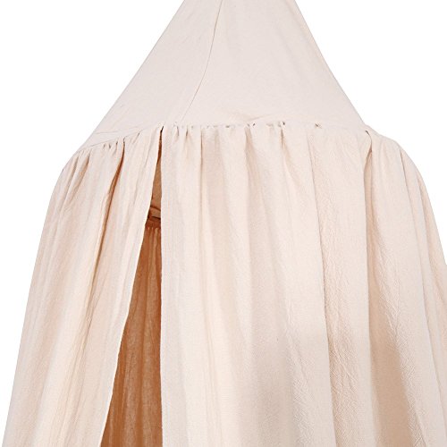 ZJchao - Dosel para cama de algodón para uso como tela decorativa, tienda de juegos para bebé o mosquitera, con buena circulación de aire, herramientas de instalación incluidas, 235 cm