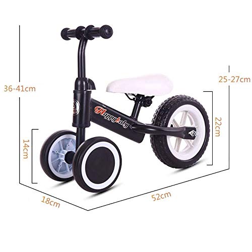 ZXCMNB Trike Baby Balance, Bike Kids Lightweight Walking Training Triciclo Sin Pedal Coche For Niños Durante 1-3 Años (Color : Black)