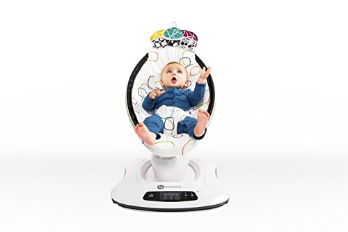 4moms mamaRoo, Hamaca High-Tech para Bebés Activada por Bluetooth – Suave Tejido de Microfibra con 5 Movimientos Únicos