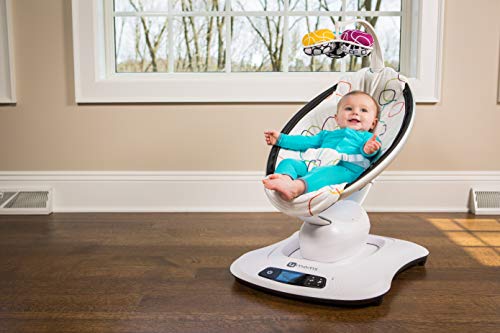 4moms mamaRoo, Hamaca High-Tech para Bebés Activada por Bluetooth – Suave Tejido de Microfibra con 5 Movimientos Únicos