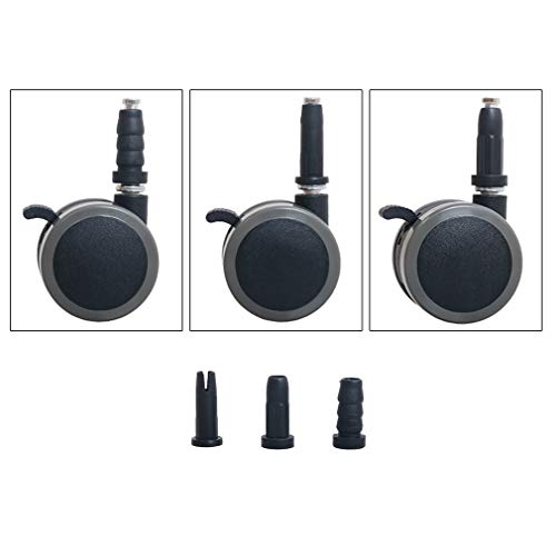 4pcs Ruedas de Nylon para Cuna Infantil,Ruedas Giratorias para Cuna Bebés,2" Rueda de Muebles con Freno,Accesorios de Cama para Niños,Carga 120kg,Negro,Silencio,con Vástago de Instalación M8x38mm