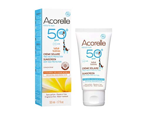 Acorelle Sunscreen for Babies SPF 50+ - NEW 50ml - 100% Natural