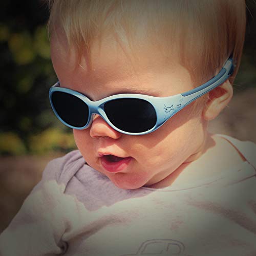 ActiveSol gafas de sol para BEBÉ | NIÑO | 100% protección UV 400 | polarizadas | irrompibles, de goma flexible | 0-24 meses | 18 gramos (Talla L, Pez)