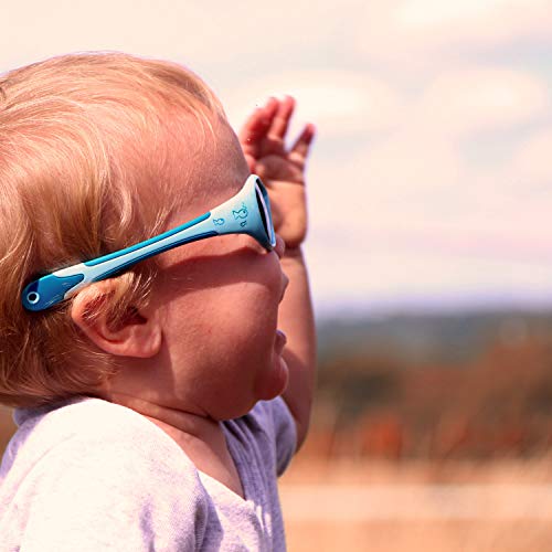 ActiveSol gafas de sol para BEBÉ | NIÑO | 100% protección UV 400 | polarizadas | irrompibles, de goma flexible | 0-24 meses | 18 gramos (Talla L, Pez)