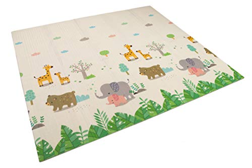 Alfombra infantil plegable Suelo para bebes acolchado alta calidad resistente 2 caras 180 cm x 200 cm (Modelo 2)