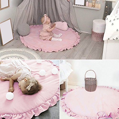 Alfombra Redonda De AlgodóN Para Bebé, DiseñO De Encaje, DecoracióN NóRdica Para Bebé, Accesorios De FotografíA, DecoracióN Para HabitacióN De NiñOs 100 Cm