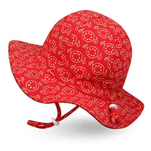 Ami&Li tots Sombrero de Sol para Bebés, Niñas Niños Infantil Pequeñito Unisexo Ajustable ala Ancha Sombrero Protección Solar UPF 50 Unisexo - L: Granada