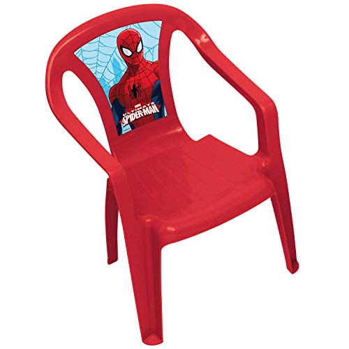 ARDITEX SM7976 - Silla plástico Monoblock, diseño Spiderman