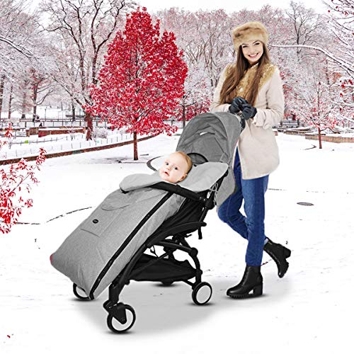 AUVSTAR Saco de Dormir Térmico Universal para Bebé,Saco para silla de Paseo,Sacos de Abrigo para Carritos,Mantas Envolventes Invierno para Cochecito,Multifuncional Bebé Cubrepiernas Impermeable (Gris)