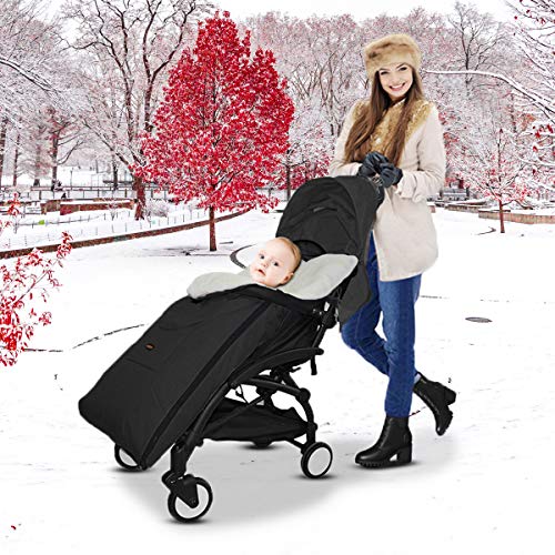 AUVSTAR Saco de Dormir Térmico Universal para Bebé,Saco para silla de Paseo,Sacos de Abrigo para Carritos,Mantas Envolventes Invierno para Cochecito,Multifuncional Bebé Cubrepiernas Impermeable (Gris)