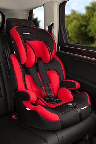 Babylon Star ISOFIX Silla de coche para niños 9-36 kg grupo 1-2-3, fabricada en Europa, color rojo