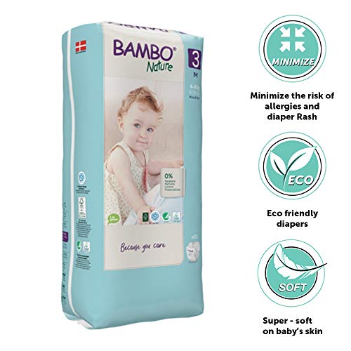 Bambo Nature Premium Eco Pañales Midi, tamaño 3, 1,48 kg