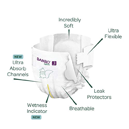 Bambo Nature Premium Eco Pañales Midi, tamaño 3, 1,48 kg