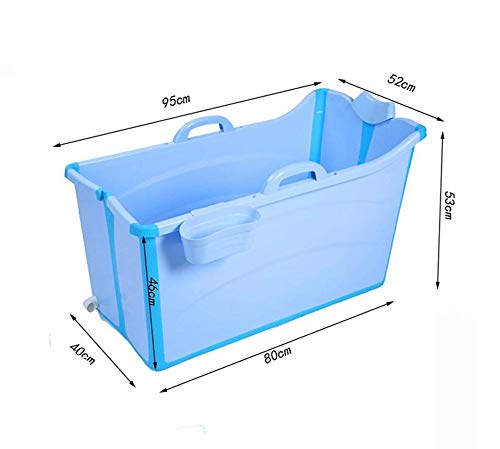 Bañera Plegable,/bañera portátil, bañera Grande, Piscina para niños, Familiares para niños, PVC ecológico (Azul, Rosa)