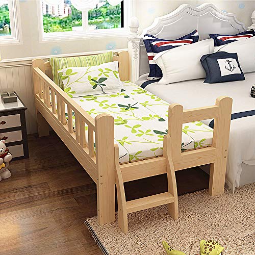 BCB Cama de Cuna de Madera Maciza de Pino Cuna para bebé - 150 cm * 70 cm * 40 cm Se Convierte en Cama Junior con barandilla/Cuna.