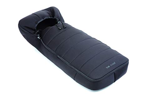 Be Cool 885 524 Footmuff  - Saco de Invierno para Silla de Paseo, Interior Polar, Color Negro, Cremallera Frontal