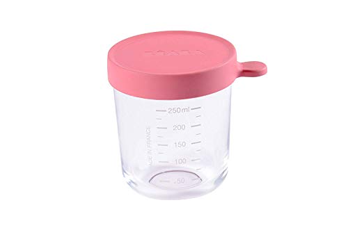 Béaba 912653 - Pote cristal comida bebe, unisex, color rosa chicle