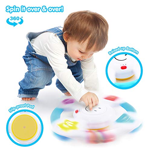 BEST LEARNING giro y rueda de aprendizaje - juguetes educativos e interactivos para niños pequeños y bebés de 6 a 36 meses - colores, formas, emociones y música (Versión en inglés)