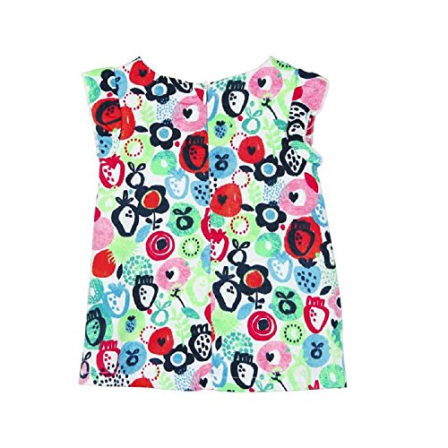 boboli 225098 Vestido, Multicolor (Estampado Flor Naíf Fondo Blanco), One Size (Tamaño del Fabricante:2) para Bebés