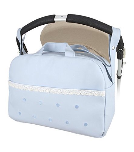 Bolso Carro bebe Maternal Polipiel Levante -Danielstore + Regalo de un babero (Azul)