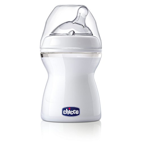 Botella 250ml Chicco PP Natural Feeling silicona chupete Flux inclinado Medio Bout 2 Meses