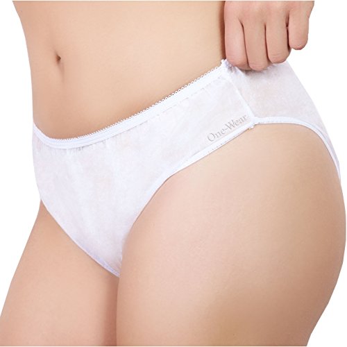 Bragas Desechables Suave y Ligera para Mujer (Lote de 5) - Ropa Interior de un Solo Uso. Braguitas para Maternidad Hospitales Viajes Spa Masajes