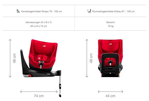 Britax Römer Silla de coche 3 meses - 4 años, hasta 18 kg, DUALFIX Z-LINE, i-SIZE ISOFIX, Grupo 0+/1, Storm Grey