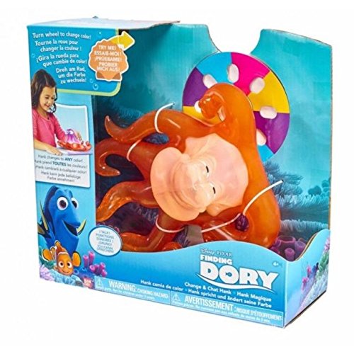 Buscando a Dory - Juguete con Sonido Hank Cambia de Color, Color Rojo (Bandai 36450)