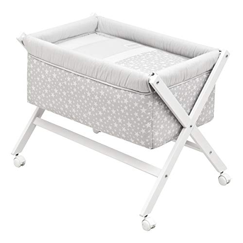 Cambrass Minicuna Tijera Madera Star Gris 55 x 87 x 74 cm