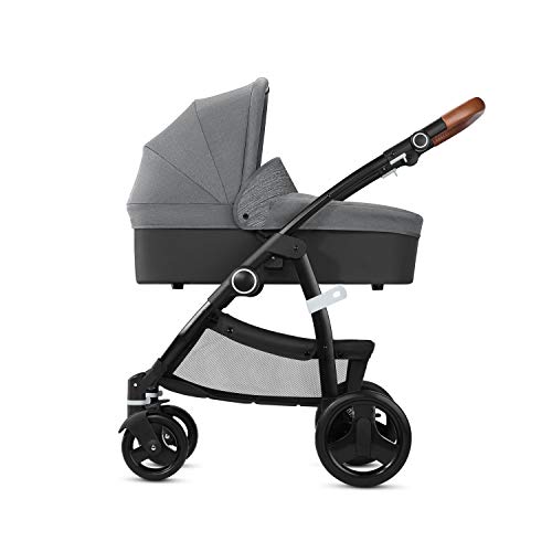 Cbx Leotie Lux 518001675 Cochecito con Asiento Reversible y Capazo para Recién Nacidos, con Cubierta de Lluvia y Adaptadores para Portabebé, 0-15 kg, Gris (Comfy Grey)