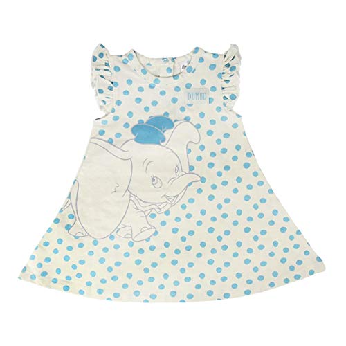 Cerdá Vestidos Bebe Niña 12 Meses Disney Dumbo-Color Blanco Bebés