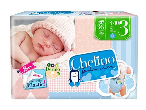 Chelino Fashion & Love Junior - Pañal infantíl, talla 3 (4-10 kg), 36 pañales