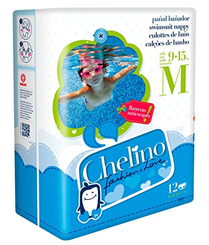 Chelino Fashion & Love - Pañal infantil de agua, talla M, 12 pañales