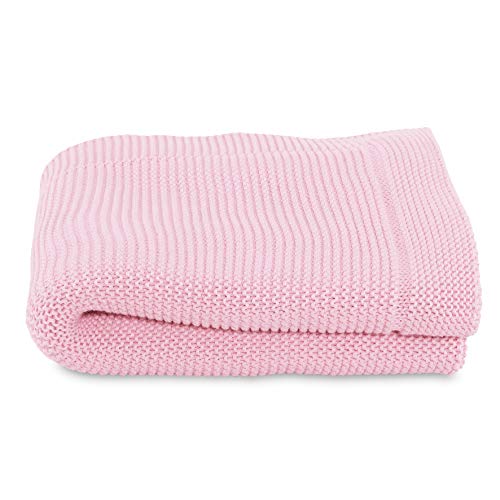 Chicco Manta tricot para cuna de bebé, color rosa (Miss Pink)