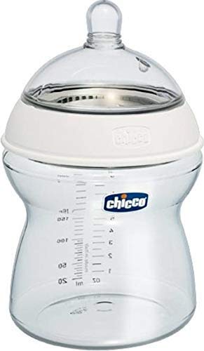 Chicco NaturalFeeling - Biberón con tetina redondeada anticólicos y flujo regulable para bebé de 2 meses en adelante, 250 ml