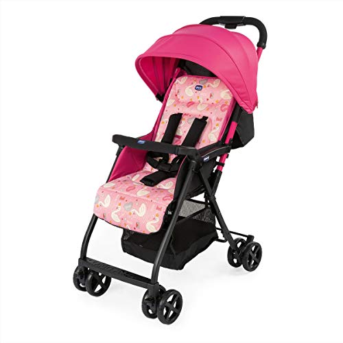 Chicco Ohlala 2 - Silla de paseo ultra ligera y compacta, fácil conducción, solo pesa 3,8 kg, color rosa cisnes (Pink Swan)