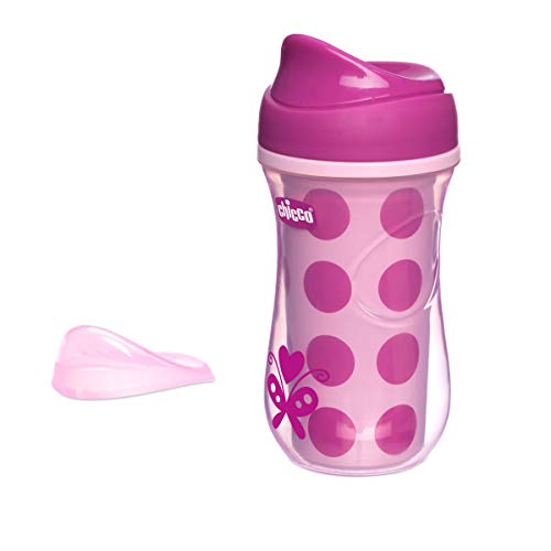 Chicco Termo Active - Vaso con boquilla fina que mantiene la temperatura, 14m+, color rosa (modelos surtidos)