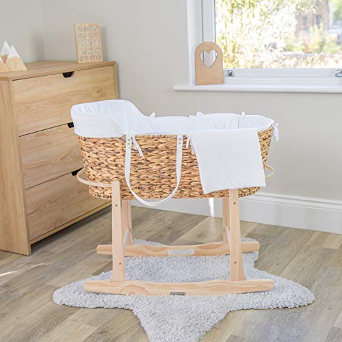 Clair de Lune Wooden Rocking Moses Basket Stand (Natural)