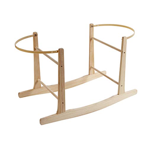 Clair de Lune Wooden Rocking Moses Basket Stand (Natural)